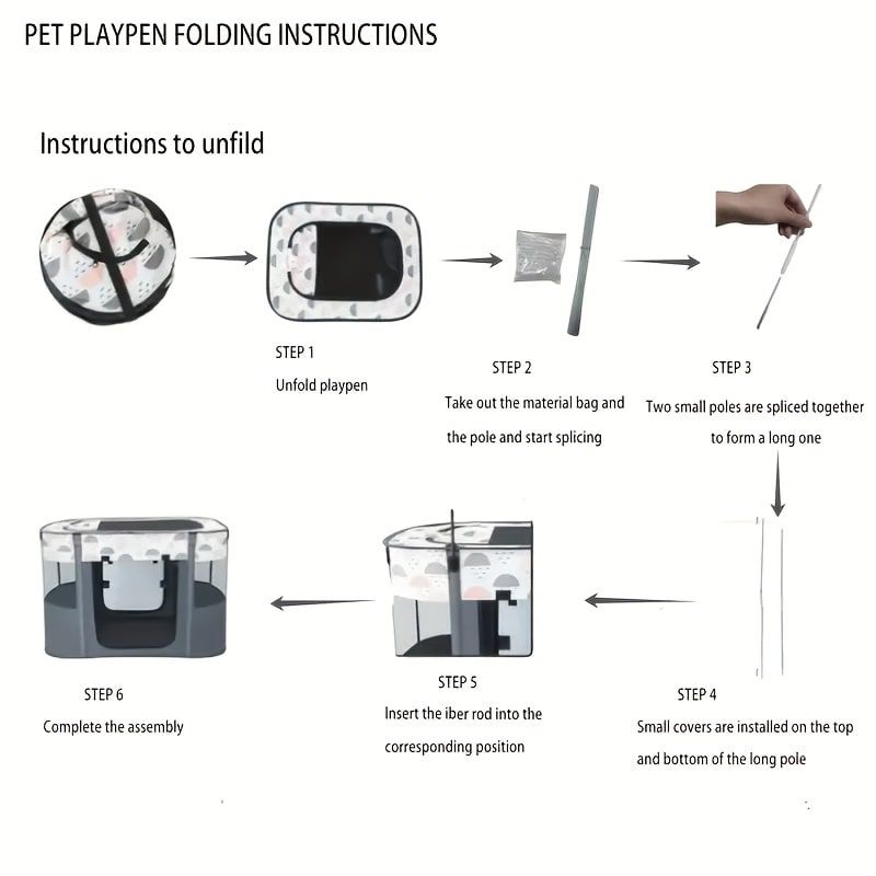 Foldable Pet Playpen for Cats and Small Dogs, Portable Puppy Exercise Cage, Indoor Pet Enclosure with Breathable Mesh, Perfect for Travel, Camping, and Outdoor Use as a Cat Whelping Box or Kitten Play Area (XL, Purple)