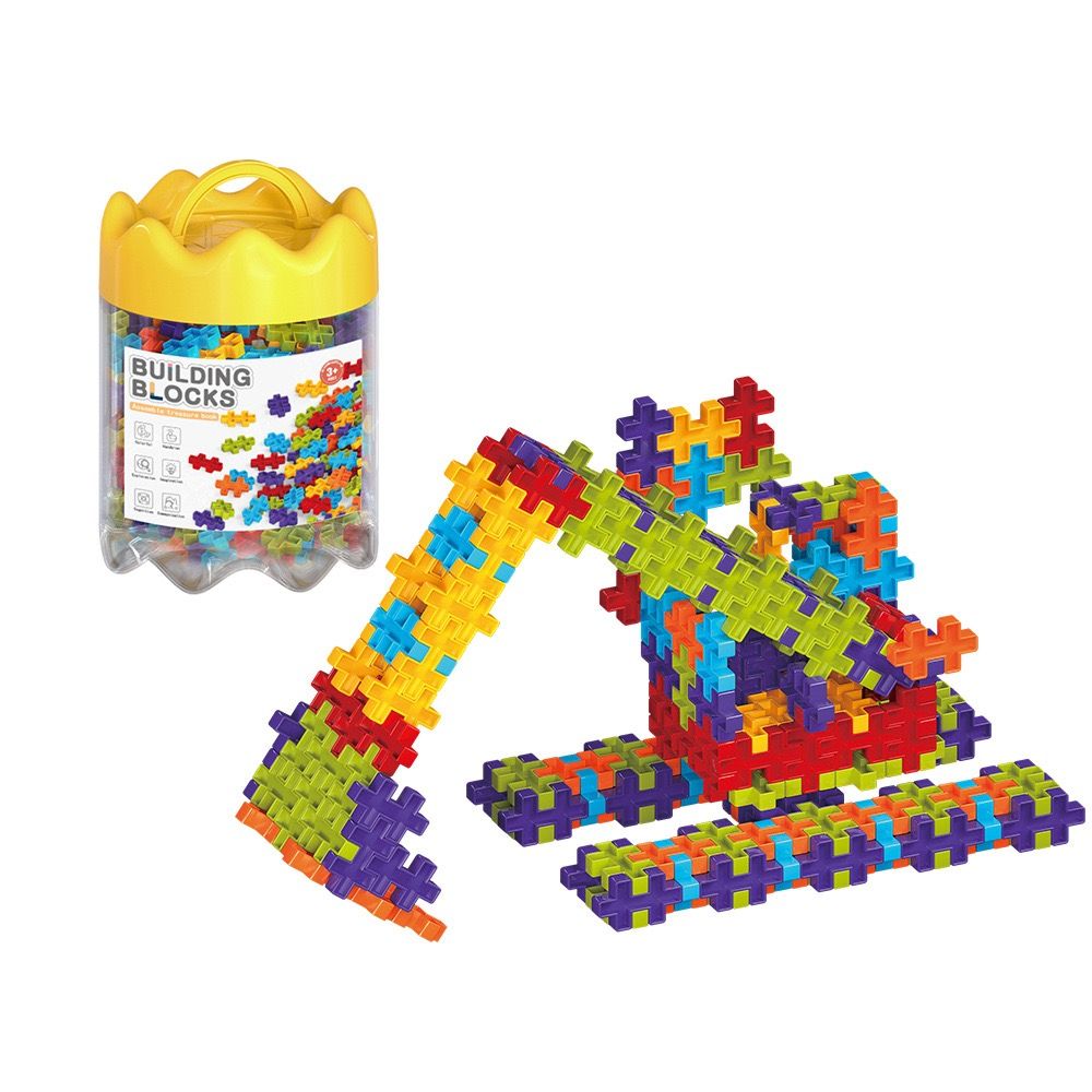 6-Color Mix Double Cross Building Blocks Set for Kids - Creative STEM Early Learning Toys for Ages 3-6, Ideal for Preschool, Home Play, and Educational Gifts (130PCS)