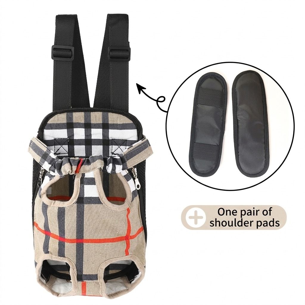 Portable Pet Front Chest Backpack for Small Dogs and Cats – Hands-Free Travel Carrier with Adjustable Straps, Breathable Mesh, and Padded Shoulder Pads for Comfortable Outdoor Adventures (M, RoyalBlue)