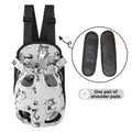 Portable Pet Front Chest Backpack for Small Dogs and Cats – Hands-Free Travel Carrier with Adjustable Straps, Breathable Mesh, and Padded Shoulder Pads for Comfortable Outdoor Adventures (S, Grey)