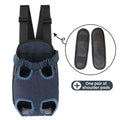 Portable Pet Front Chest Backpack for Small Dogs and Cats – Hands-Free Travel Carrier with Adjustable Straps, Breathable Mesh, and Padded Shoulder Pads for Comfortable Outdoor Adventures (XL, Navy)