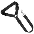 Protect Your Pet on the Road: 2-in-1 Adjustable Dog Car Safety Tether and Leash, 360° Rotating Hook for Cars and SUVs, Secure Your Cat or Dog During Travel (Black)