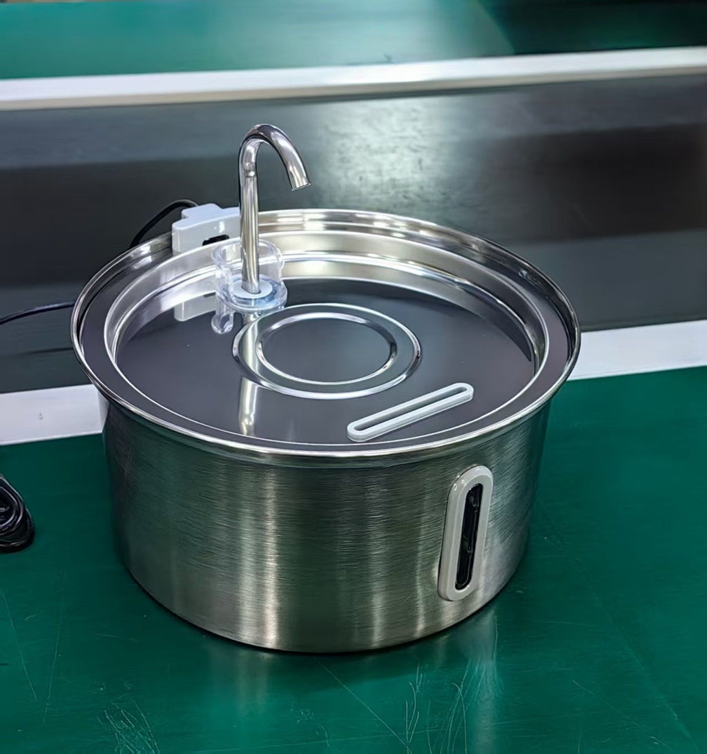 304 Stainless Steel 3.2L Pet Water Fountain with Triple Filtration, Ultra-Quiet Pump, and Dishwasher-Safe Design for Cats and Small Dogs (C1)
