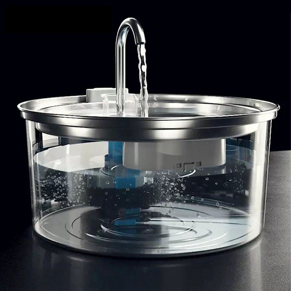 304 Stainless Steel 3.2L Pet Water Fountain with Triple Filtration, Ultra-Quiet Pump, and Dishwasher-Safe Design for Cats and Small Dogs (C3)