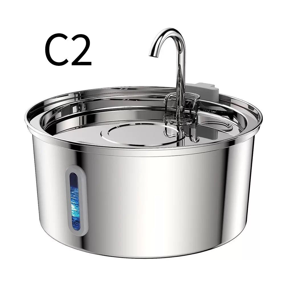 304 Stainless Steel 3.2L Pet Water Fountain with Triple Filtration, Ultra-Quiet Pump, and Dishwasher-Safe Design for Cats and Small Dogs (C3)