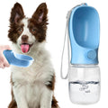 Portable Pet Water Bottle for Outdoor Walks, Travel, and Hiking – Leak-Proof Dog Water Dispenser with Bowl, Easy One-Hand Operation for Dogs, Cats, and Small Pets (350ML（21.5*7cm）, Pink)