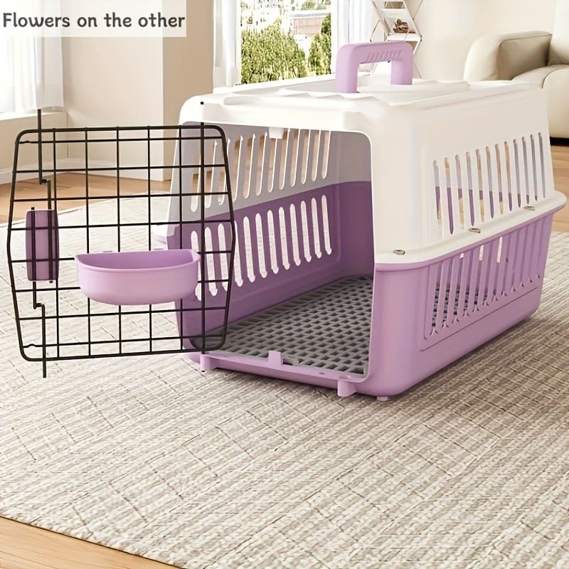 Portable Pet Carrier for Cats and Small Dogs, Airline-Approved Travel Kennel with Comfort Handle, Durable Recyclable PP Material, Compact Design for Indoor, Outdoor, and Air Travel (Green)