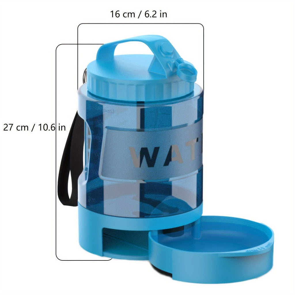 Portable Pet Water Bottle with Built-in Bowl – Leak-Proof, Large Capacity 77oz for Camping, Hiking, and Dog Park Adventures – Ideal for Small to Medium Breeds, Easy to Carry Outdoor Dog Travel Dispenser (Black)