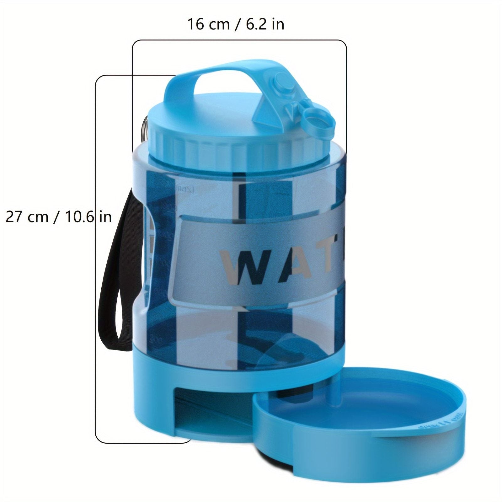 Portable Pet Water Bottle with Built-in Bowl – Leak-Proof, Large Capacity 77oz for Camping, Hiking, and Dog Park Adventures – Ideal for Small to Medium Breeds, Easy to Carry Outdoor Dog Travel Dispenser (Green)