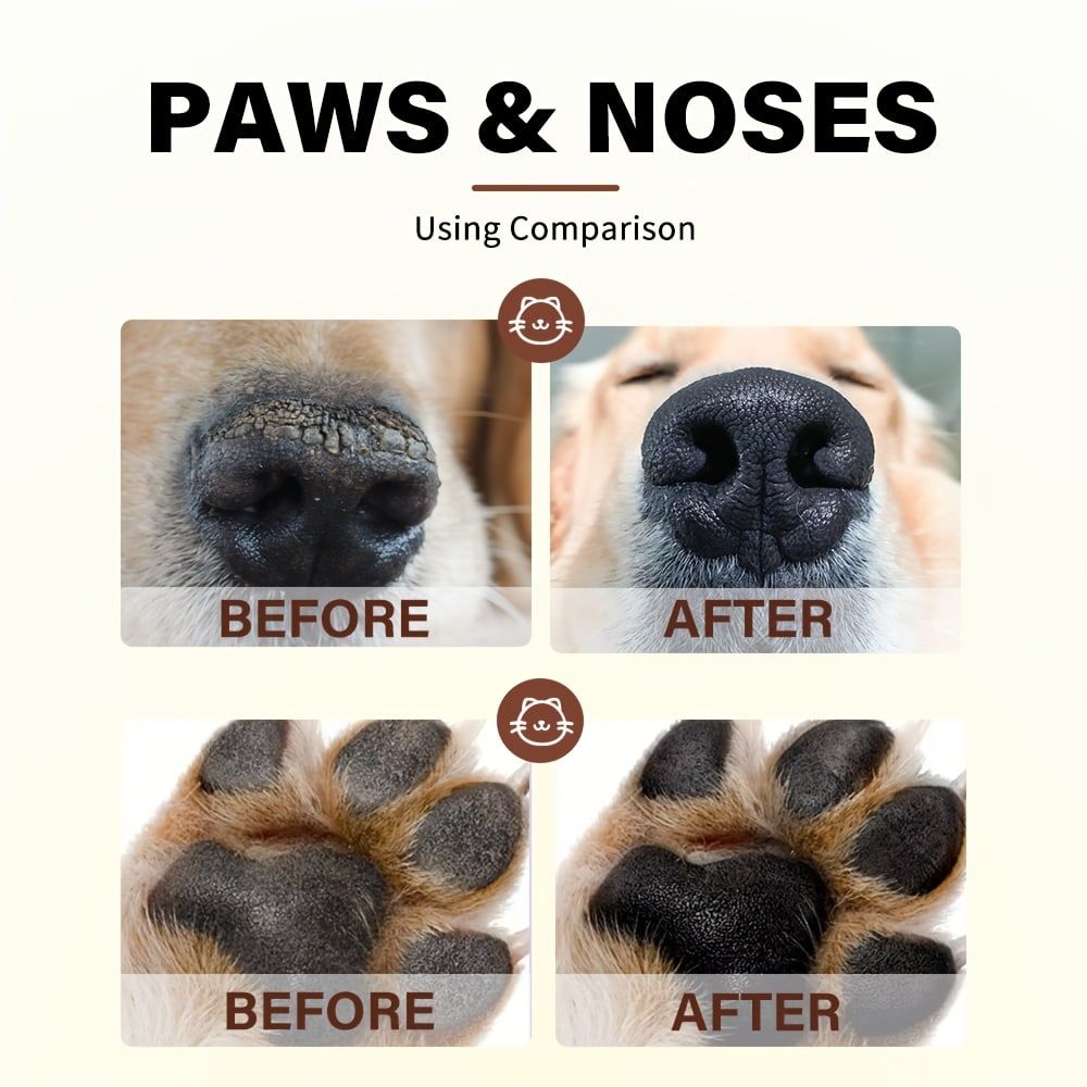 Paw & Nose Care Balm for Dogs and Cats – Deep Moisturizing Treatment for Cracked Pads and Dry Noses, with Coconut Oil or Blueberry Extract, Ideal for Home or On-the-Go Use (OLI00743)