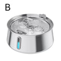 304 Stainless Steel Automatic Pet Water Fountain, 4L Cat Water Dispenser with Transparent Window, Dual Flow Modes, Activated Carbon Filter, Low Noise USB Pump for Indoor Cats and Dogs (B)