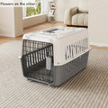 Portable Pet Carrier for Cats and Small Dogs, Airline-Approved Travel Kennel with Comfort Handle, Durable Recyclable PP Material, Compact Design for Indoor, Outdoor, and Air Travel (Grey)