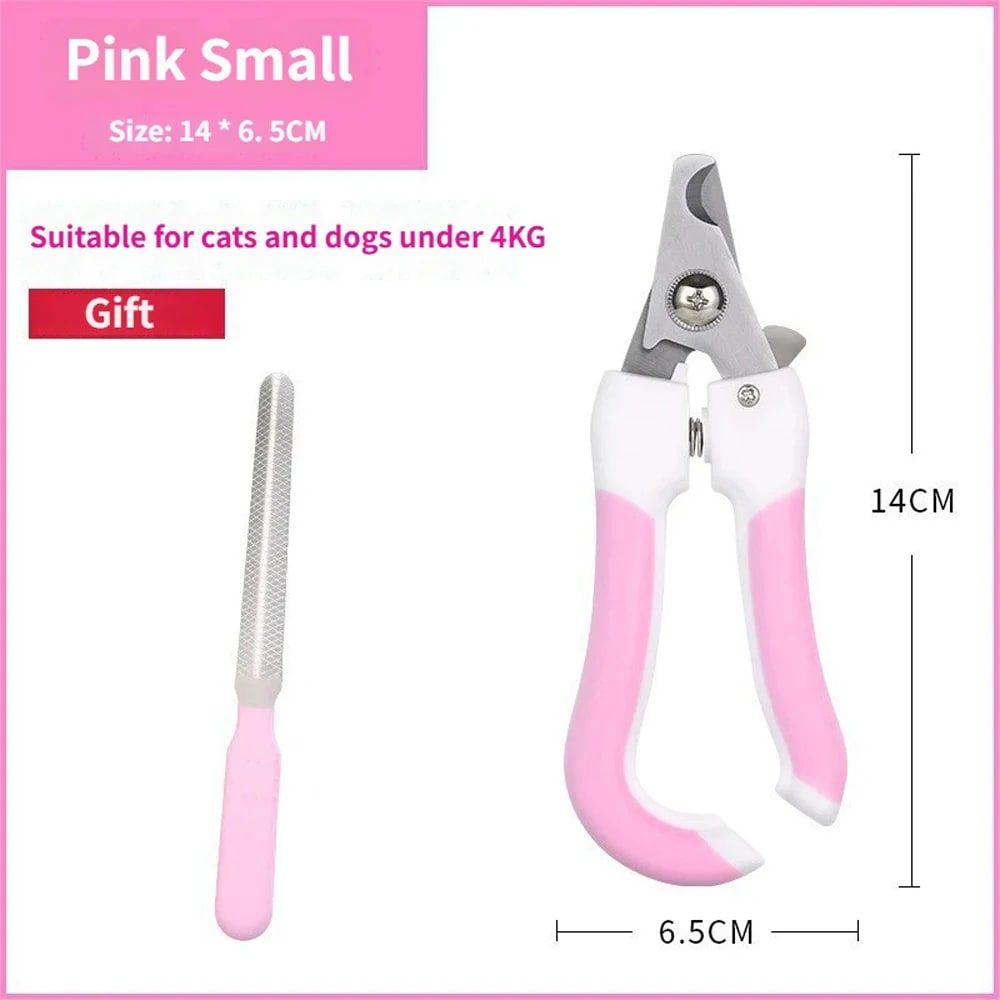 Professional Pet Nail Clipper Set with Safety Guard, Designed for Easy and Stress-Free Claw Trimming at Home, Suitable for Cats and Dogs of All Sizes (L, Blue)