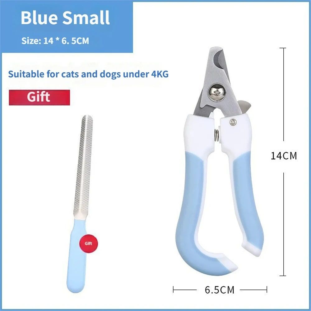 Professional Pet Nail Clipper Set with Safety Guard, Designed for Easy and Stress-Free Claw Trimming at Home, Suitable for Cats and Dogs of All Sizes (S, Pink)