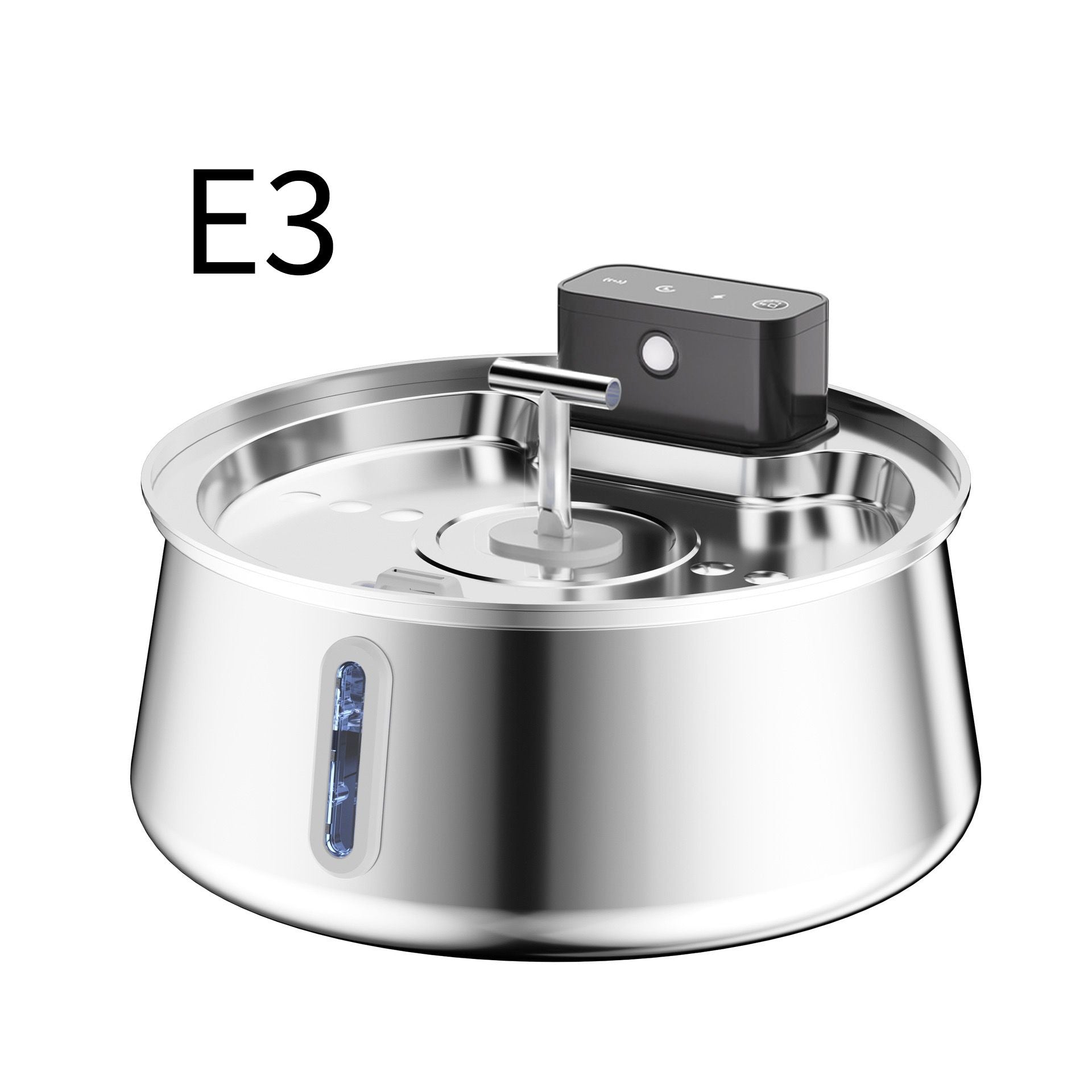 Wireless Pet Water Fountain with 4L Capacity, 304 Stainless Steel, Smart Sensor Water Circulation, Rechargeable Battery, and Type-C Charging for Cats and Dogs in Indoor Spaces (E3)
