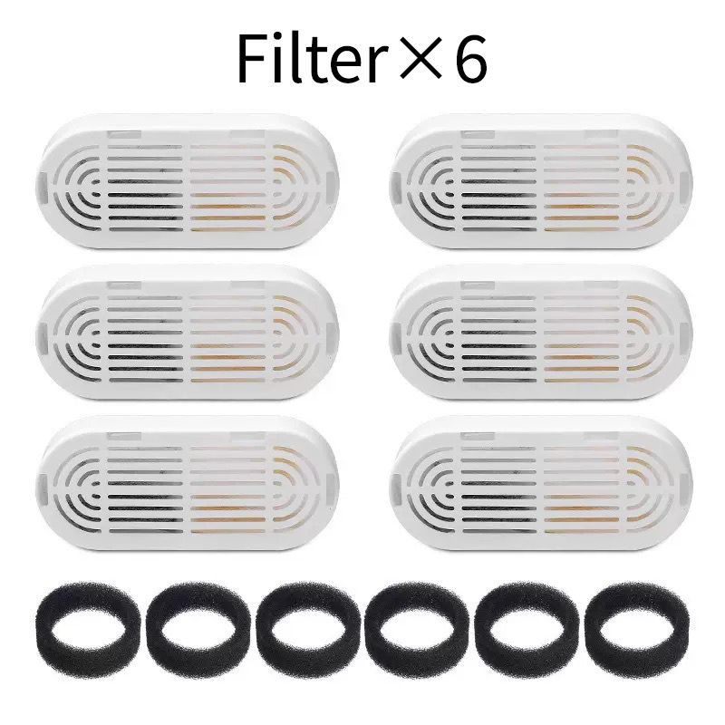 Replacement Filter Kit for Stainless Steel Pet Water Fountains – Activated Carbon & Ion-Exchange Resin 4-Layer Filtration, Removes Heavy Metals & Impurities, Compatible with Multiple Fountain Models (Filter×9)