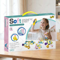 Kids 3D Soft Magnetic Building Tiles Toy Set, Creative DIY Puzzle Blocks for Ages 3+ - Develops Fine Motor Skills & Imagination, Ideal Birthday Gift for Girls, Home Play STEM Learning Kit (32PCS)