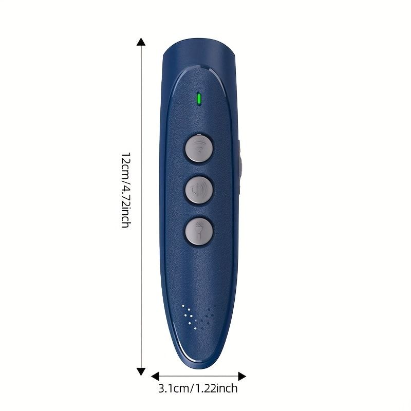 Handheld Ultrasonic Anti-Barking Training Device for Dogs, Safe and Humane Deterrent with LED Light, Indoor and Outdoor Use (Navy)