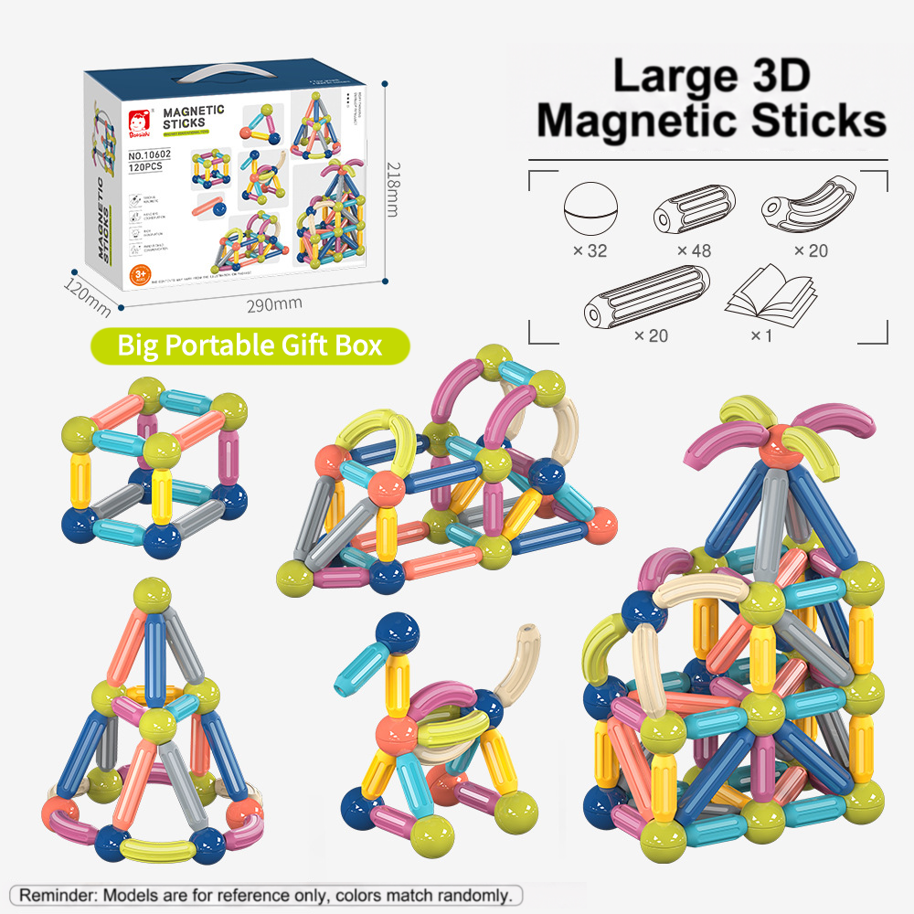 Magnetic Building Sticks and Balls Set for Kids Ages 3+ – Creative STEM Learning Toy for Spatial Thinking, Fine Motor Skills, and Early Education Gift with Storage Box (50PCS)