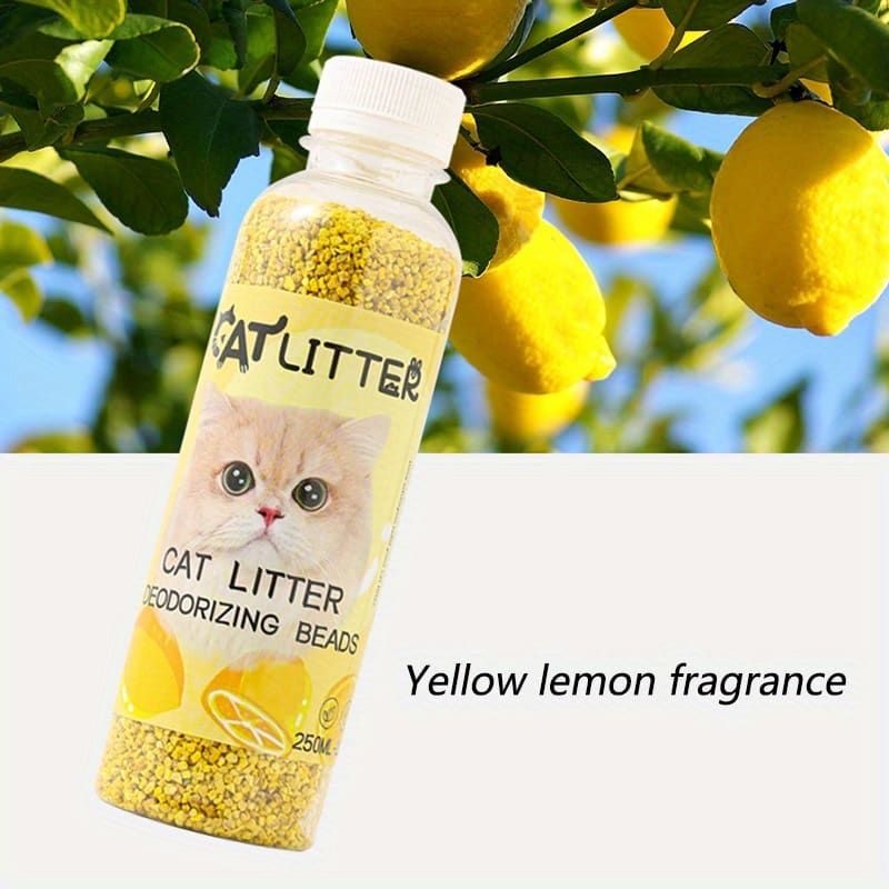 Premium Cat Litter Deodorizer Beads – Natural Odor Eliminator for Litter Box, Long-Lasting Scented Crystals with Lavender, Rose, Lemon, Green Apple & Jasmine, Pet-Safe Fragrance-Free Formula (Purple)
