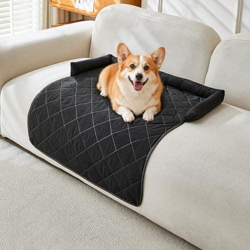 Cooling Pet Mat with Bolster Side Support – Scratch-Resistant, Self-Cooling, Non-Slip Base for Cats & Small to Medium Dogs, Perfect for Sofa, Floor, Car, or Outdoor Use (S, Orange)