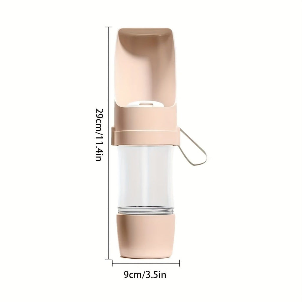Portable Dog Water Bottle – Leak-Proof Pet Water Dispenser with Food Storage, Ideal for Outdoor Walks, Camping, and Travel (Green)