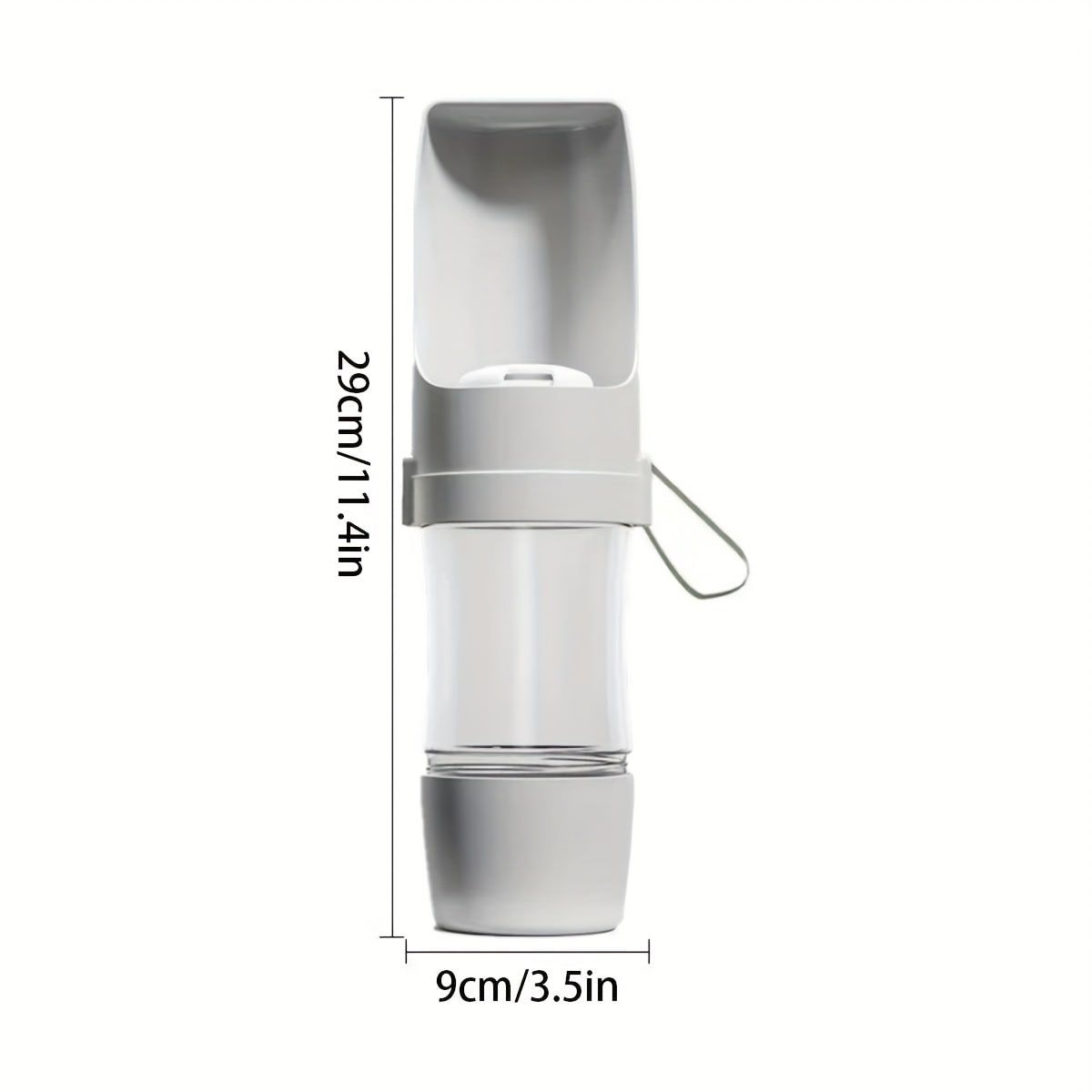 Portable Dog Water Bottle – Leak-Proof Pet Water Dispenser with Food Storage, Ideal for Outdoor Walks, Camping, and Travel (Yellow)