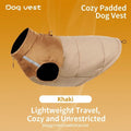 Keep Your Pup Cozy and Visible This Winter – Waterproof, Insulated Dog Coat with Reflective Strips, Front Zipper, D-Ring Leash Attachment, and Adjustable Fit for Daily Walks and Outdoor Adventures (M, Khaki)
