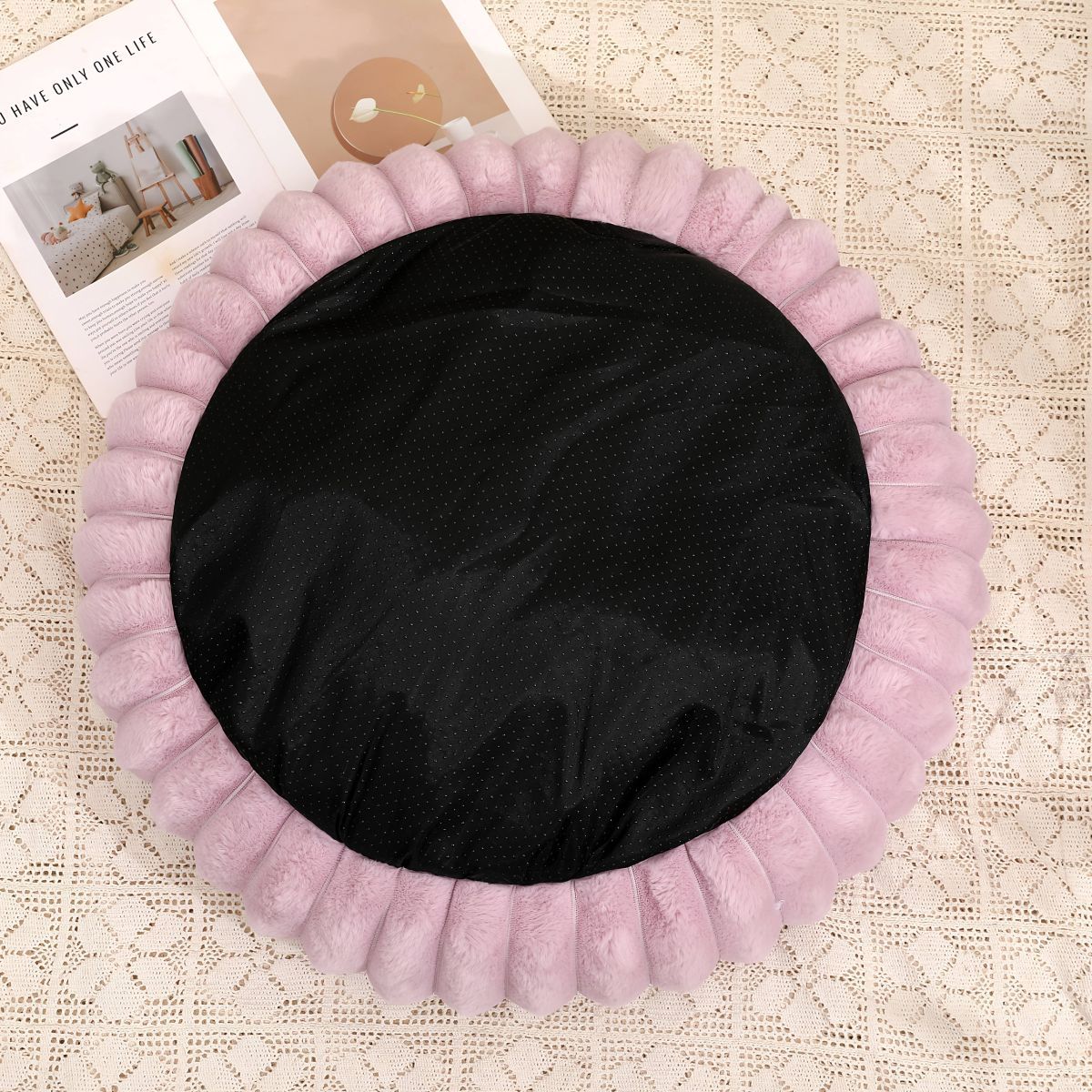 Pet Bed Dog Bed Cat Bed Small Dog Bed Medium Dog Bed Plush Pet Bed All-Season - Pink - Size 50-20-20