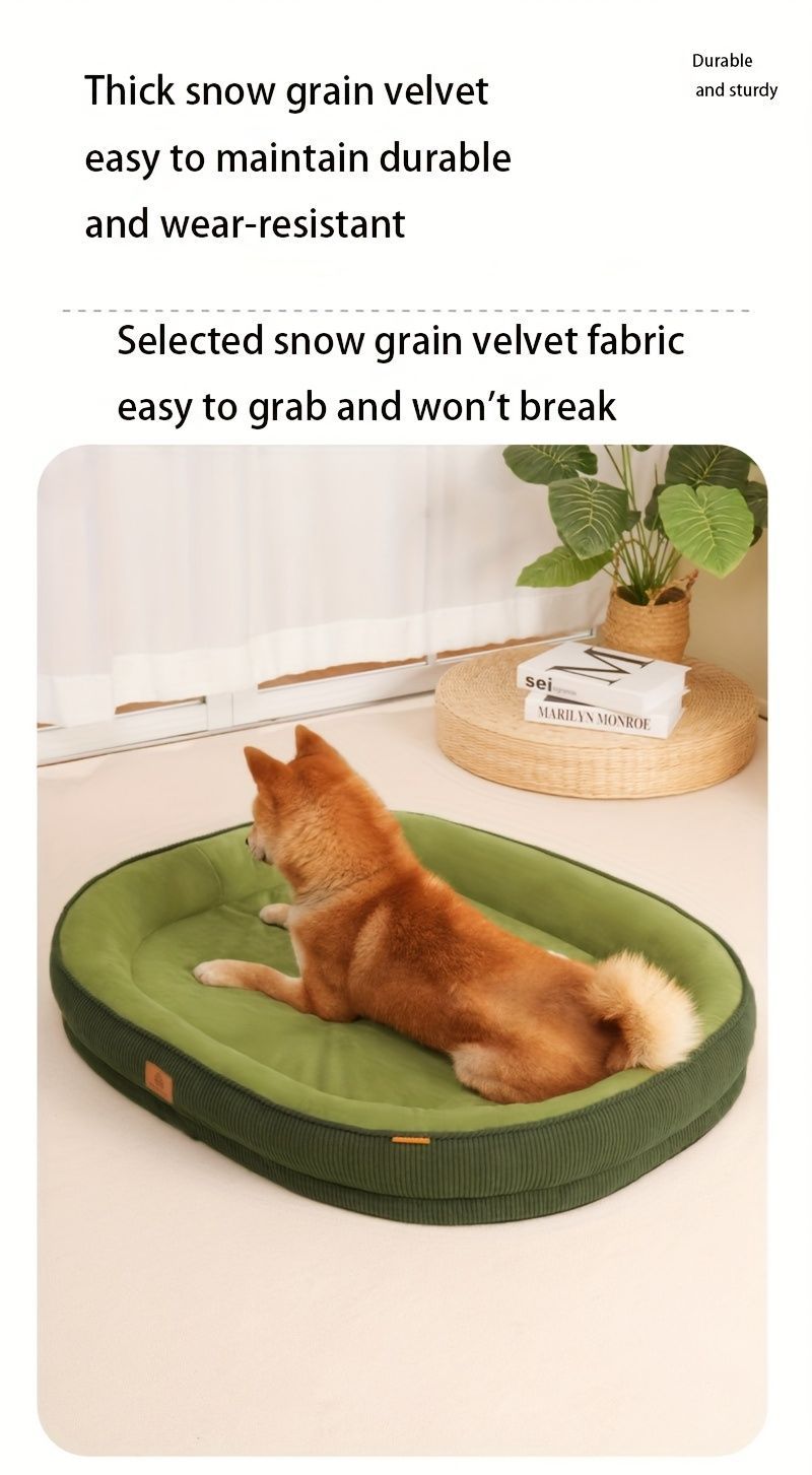 Pet Bed Dog Bed Cat Bed All-Season Washable Dog Bed Small Dog Bed Medium Dog - Green - Size XL90-75-12