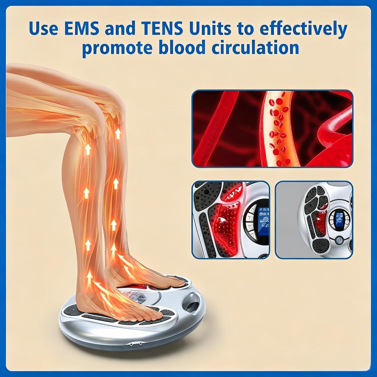 Electromagnetic Foot Circulation Massager Neuropathy Foot Therapy Machine
