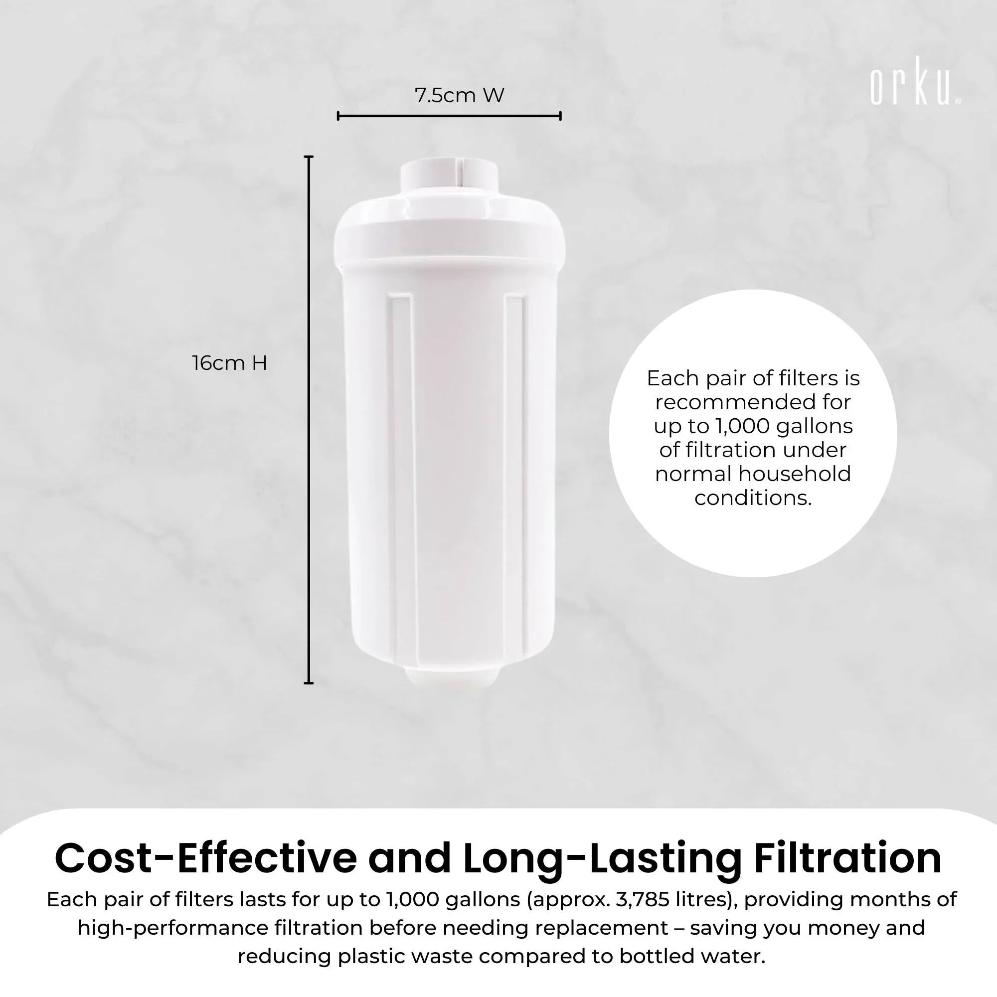 Orku Fluoride Reduction Filter K5366 - Compatible with Berkey PF-2