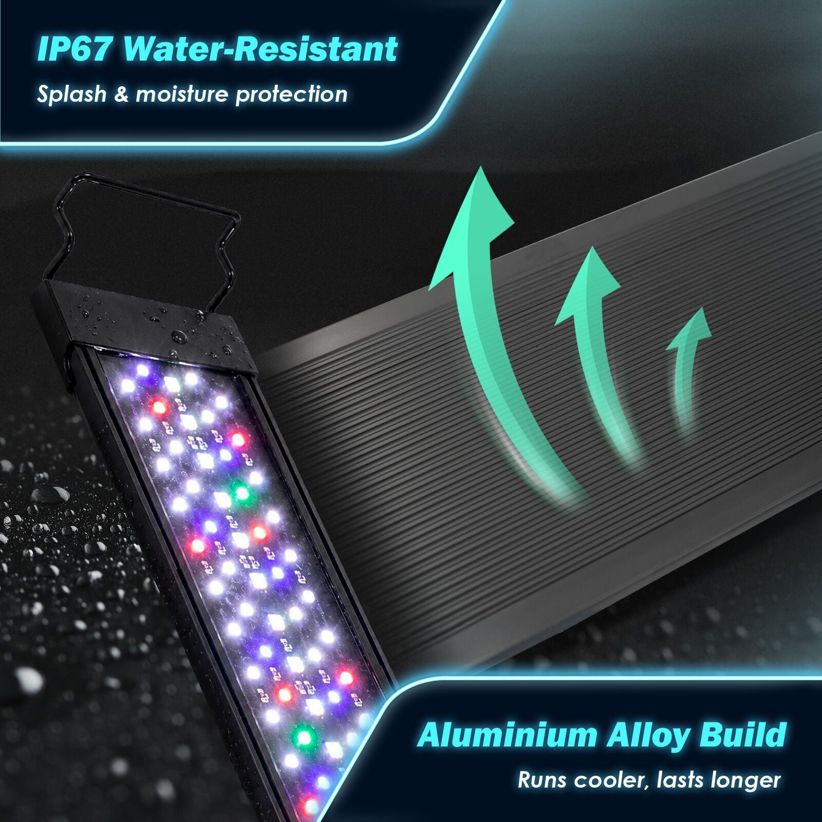 Dynamic Power Planted Aquarium LED Light Day Night Cycle Full Spectrum 12W 26cm