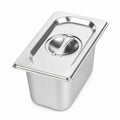 Commercial Stainless Steel GN 1/9 100mm Deep Gastronorm Bain Marie Buffet Steam Table Food Pan with Lid