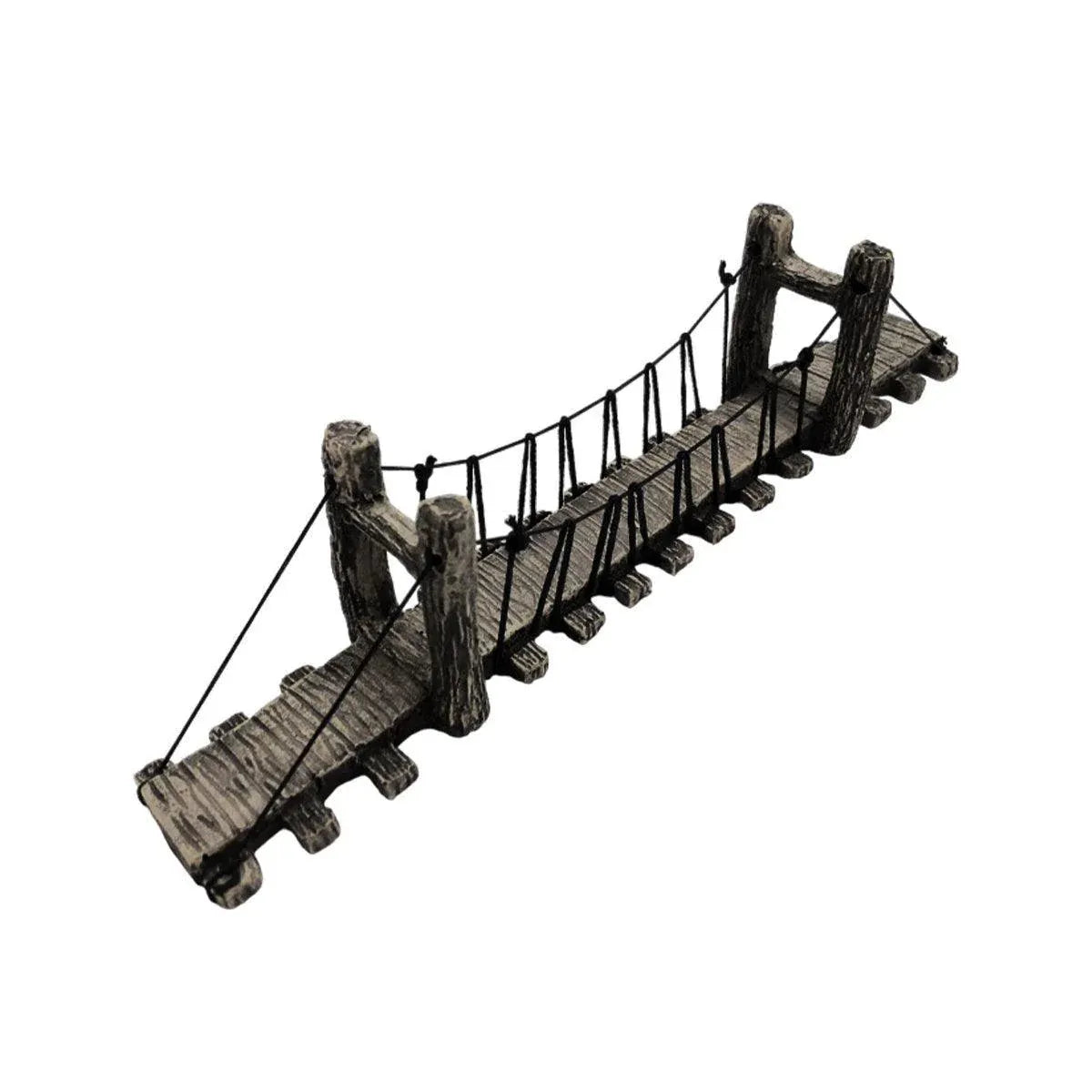 Resin Bridge Aquarium Decoration Fish Tank Accessories Shrimp Tortoise Climbing - Suspension Bridge-M