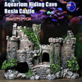 Aquarium Fish Tank Ornament Decor Landscape Ancient Castle Tower Hide Cave Resin