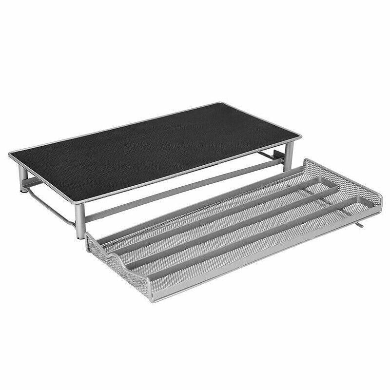Coffee Capsule Drawer Holder for 40 Nespresso Pods with Non-Slip Top Rack