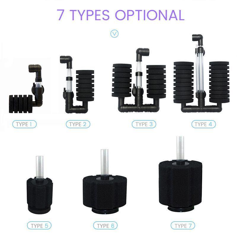 Air Sponge Filter Biological Aquarium Water Fish Tank Foam Small Medium Large - Type 4