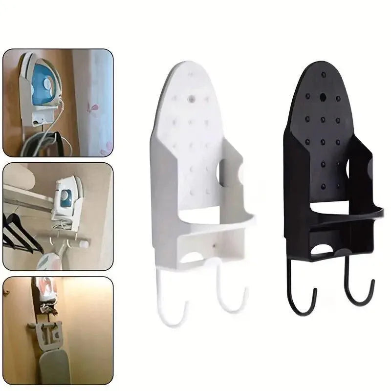 Iron Stand Double Hook Storage Rack Hanging Iron Holder for Home Organisation - Black