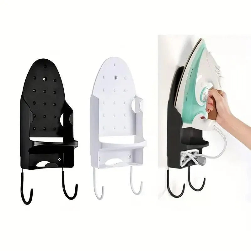 Iron Stand Double Hook Storage Rack Hanging Iron Holder for Home Organisation - Black