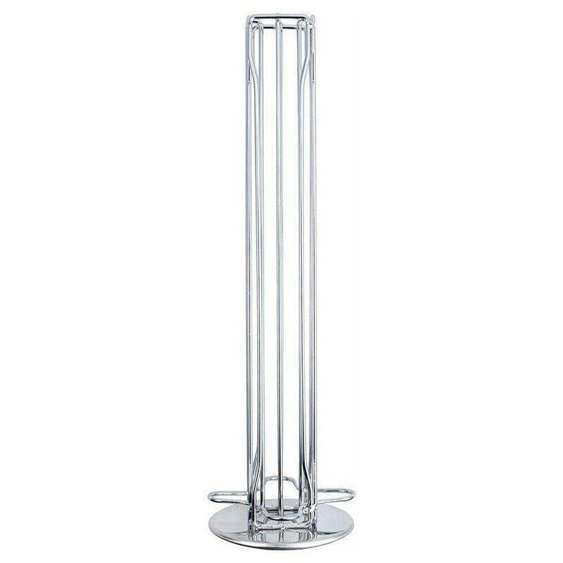40 Capsules Rotating Coffee Pod Holder Rack for Nespresso Chrome Countertop Stand