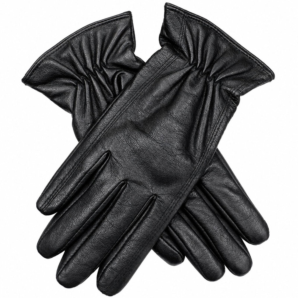 Womens Premium Kangaroo Leather Gloves 100% Wool Lined Winter Warm - Black - Large