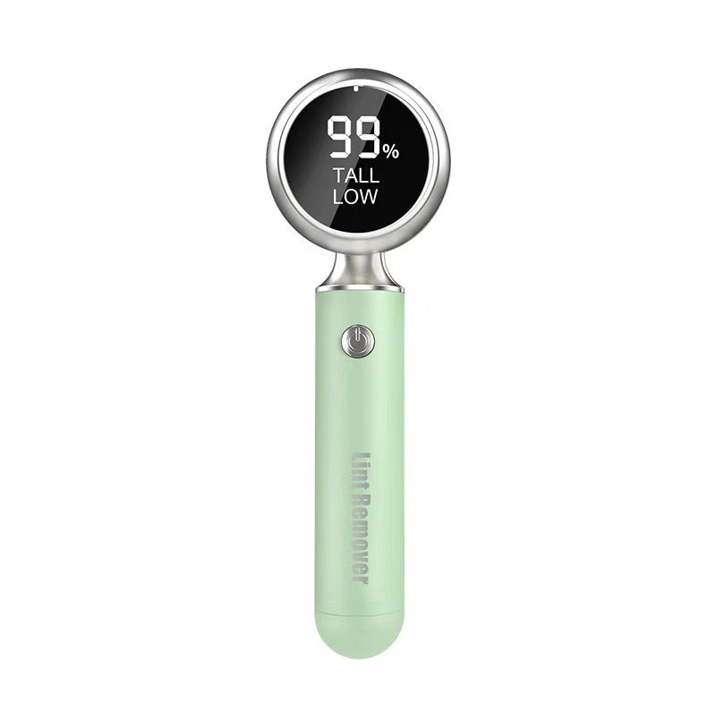 Upgraded Electric Lint Remover with LED Display - 6-Blade, Type-C Fast Charge, 2-in-1 with Sticky Roller(green)