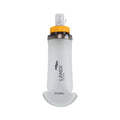 Orange and White Ultra-Lightweight 350ml Soft Running Flask - BPA-Free Collapsible TPU Water Bottle for Hiking, Cycling & Outdoor Sports