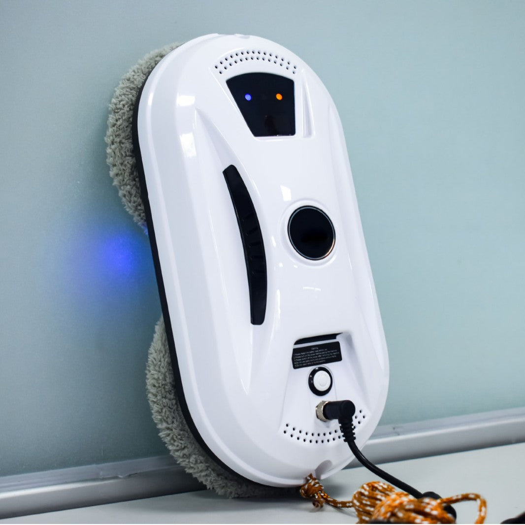 Smart Robot Window Cleaner - Automatic Glass Cleaning Washer with Remote Control - 2800Pa Suction & UPS Safety System - Includes 10 Microfibre Pads
