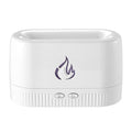 White 3D Simulation Flame Aroma Diffuser & Humidifier - Ultrasonic Desktop Mister with 7-Color LED Light and Automatic Scent Spray (200ML)