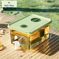 5L Compact Fridge-Ready Cold Drink Dispenser with Spigot, Timer and Infuser Filter - Food-Grade PP & Heat Resistant Fruit Tea Tank