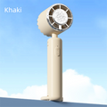 Khaki Portable Ice Cooling Handheld Fan USB Rechargeable 2000mAh Silent Battery Fan for Office and Outdoor Use Personal Cooling Solution for Local Professionals