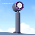 Grey Portable Ice Cooling Handheld Fan USB Rechargeable 2000mAh Silent Battery Fan for Office and Outdoor Use Personal Cooling Solution for Local Professionals