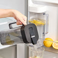 Black 2000ML Leak-Proof Flip-Top Cool Water Pitcher for Refrige Door - Cold/Heat-Resistant Stylish Iced Tea Fruit Infuser Kettle